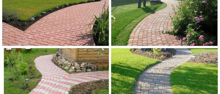 фото брусчатка в саду